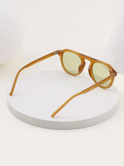 Marc Jacobs Branded Transparent Glass Men's And Women's Sunglass MJ-2438 Brown Color Frame Gift Sunglass