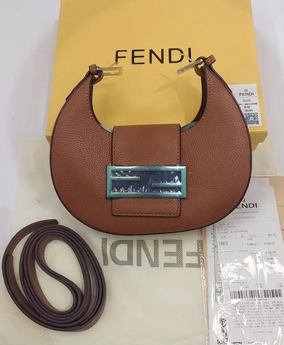 Fendi graphy Small Size Bag light Brown Colour leather bag For Women FN-6528-WBG