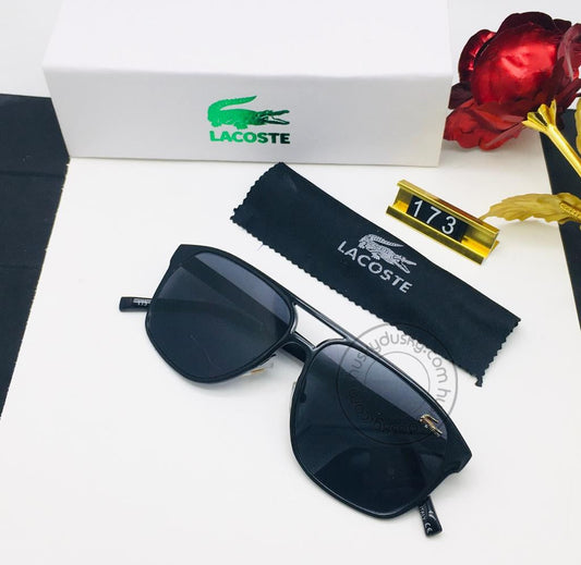 Lacoste Black Color Glass Men's Women's For Man Woman or Girl LS-173 Black Frame Sunglass