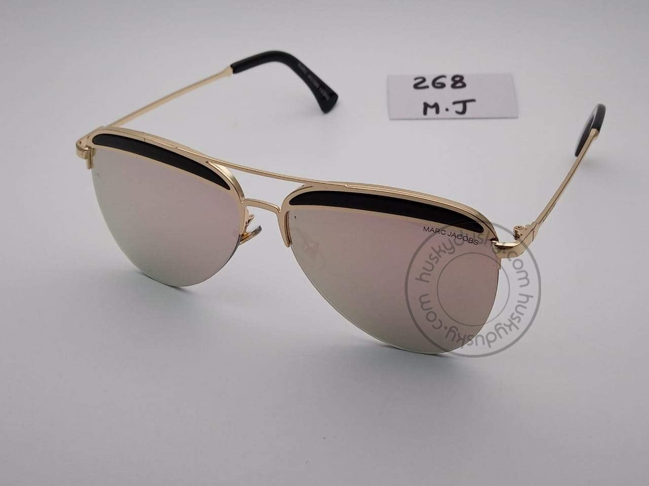 Marc Jacobs Branded Cream Glass Men's Sunglass For Man MJ-46 Black&Gold Stick&Frame Gift Sunglass