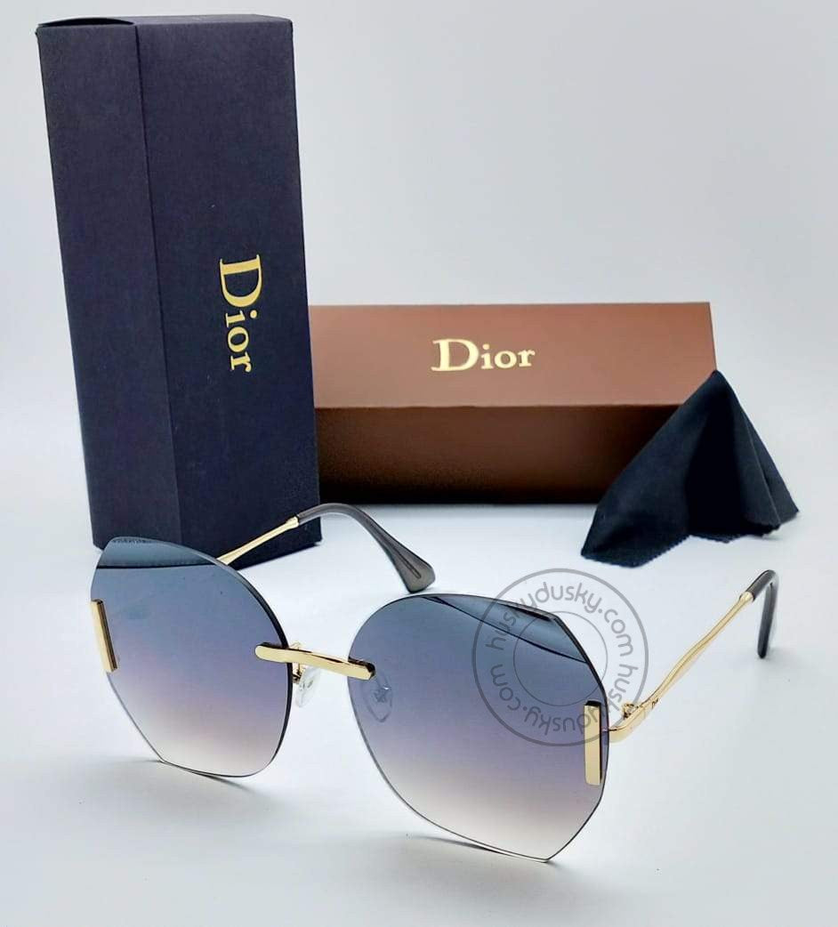 New Dior Design Double Shade Black Round Men's Sunglass For Man Woman or Girls DR-99 Gold Stick Women's Gift Sunglass