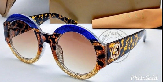 GCC Branded Pink Color Glass Women's Sunglass for Woman or Girl GU-444 Printed Design Frame Gift Sunglass