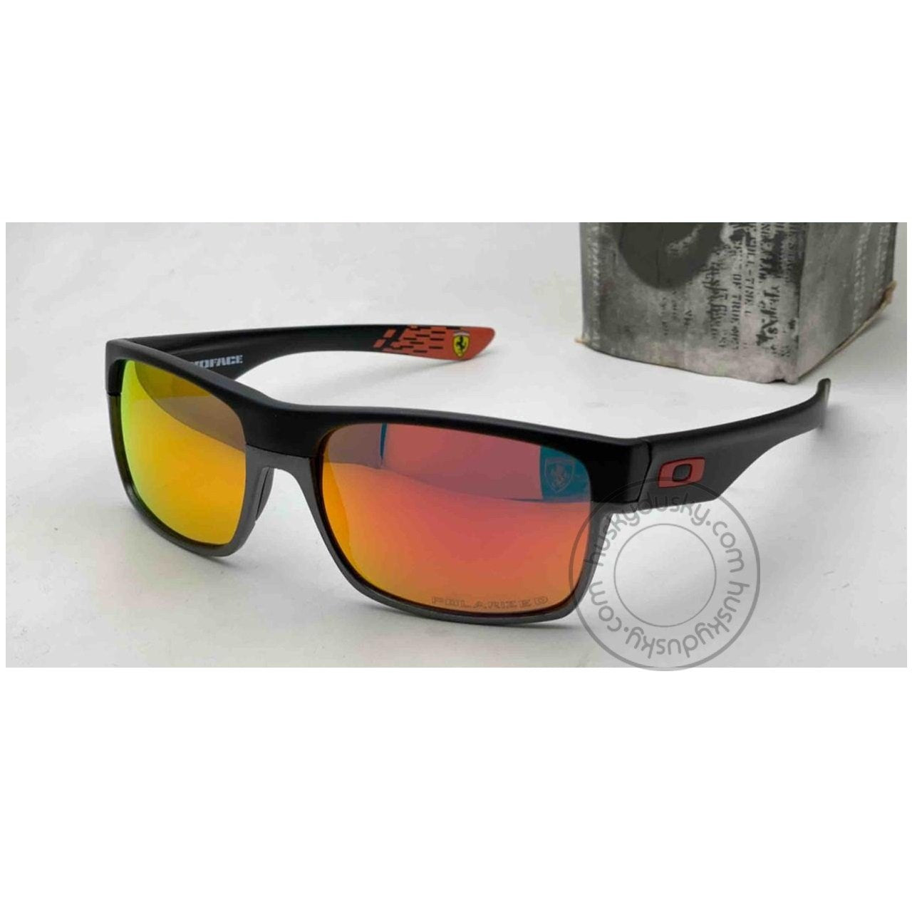 Oakley Flame Color Orange Glass Men's Sunglass for Men or Boy OAK-01 Black Frame Gift Sunglass