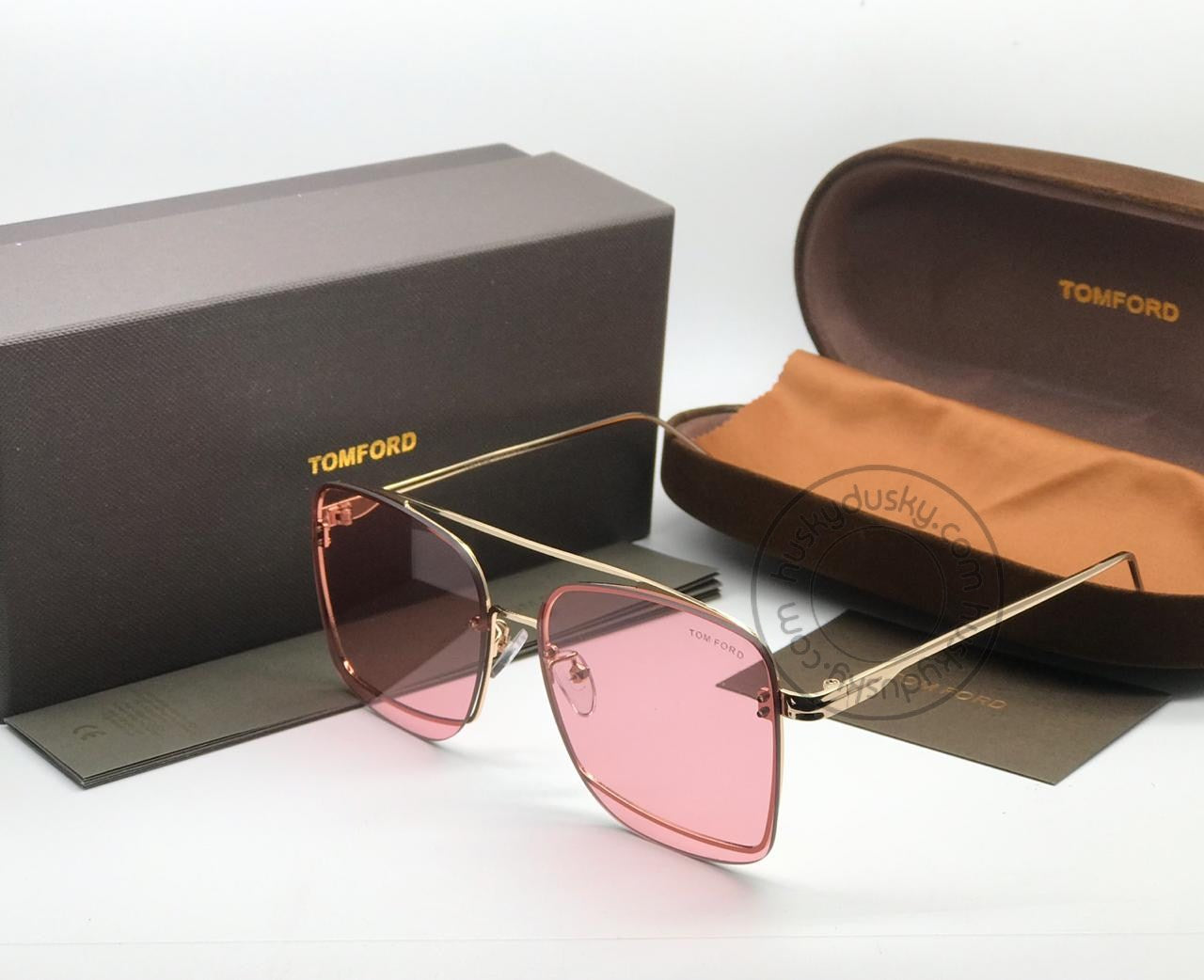 Tom Ford Latest Design Pink Color Glass Men's Women's For Man Woman or Girl TF-400 Gold Frame Sunglass
