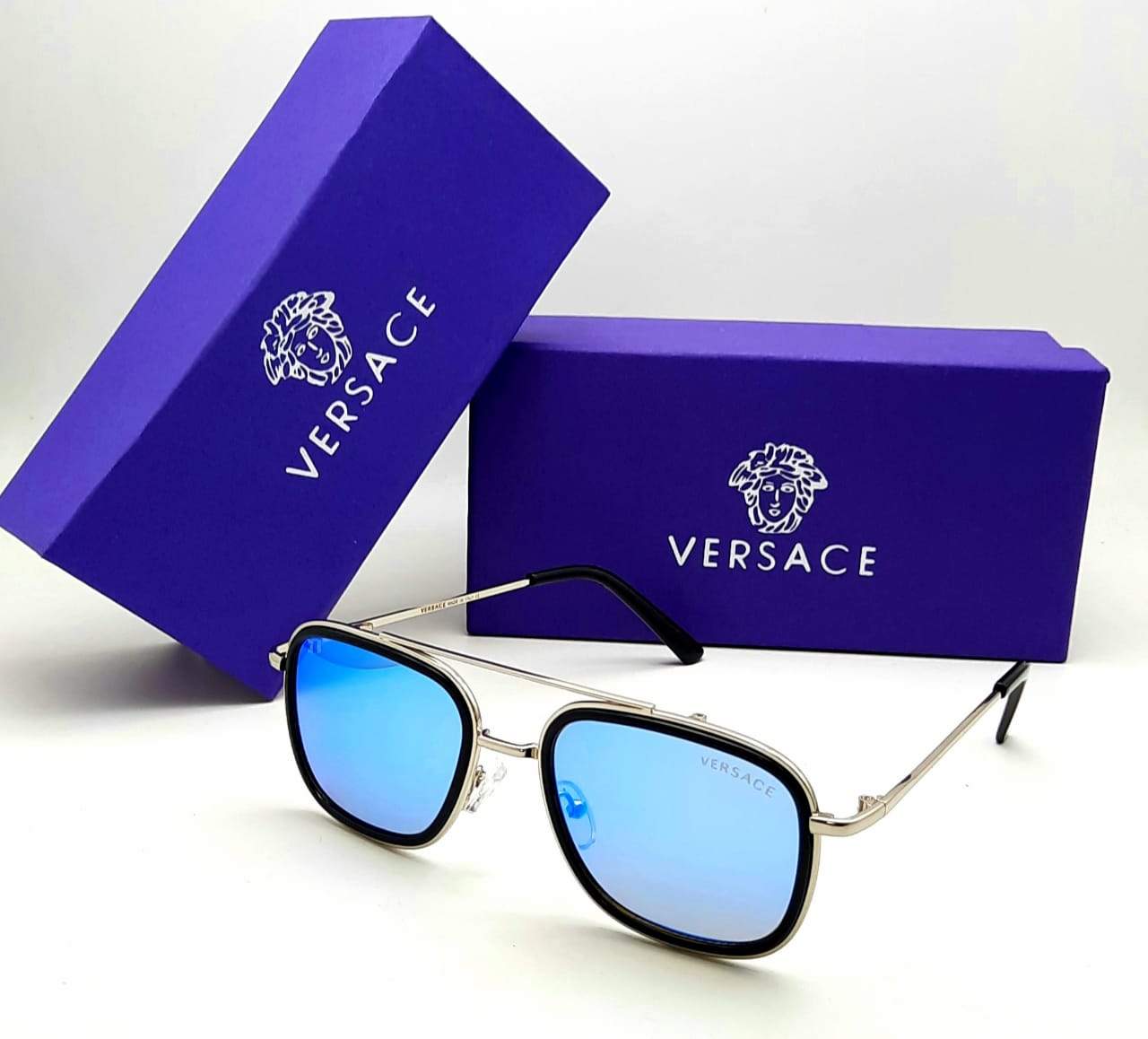 Versace Branded Brown Glass Men's Sunglass For Man VER-29202 Brown Frame Gift Sunglass