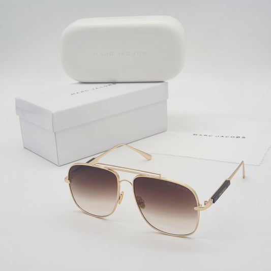 Marc Jacobs Brown Shaded Glass Men's Women's For Man Woman Or Girl MJ-400 Golden Black Frame Sunglass