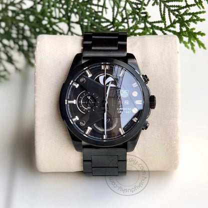 Imported GRAND CARRERA CR7 1887 Black Chronograph Multi Dial Stainless Steel TH-1887-B Men's Watch for Man - Gift
