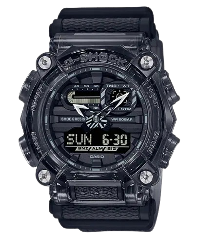 Casio G-Shock Chronograph Digital Mineral Glass Watch GA-900SKE-8A Brown Resin Band With Black Case Men Sports Watch