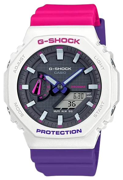 Casio G-Shock Analog Digital Multi Color Belt Men's Watch For Man With Black Dial Gift Watch GA-2100THB-7A