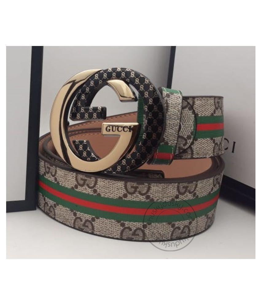 Gucci Multi Color RedLeather Men's Women's GU-GBM-01 Waist Belt for Man Woman or Girl Gold Black Circle GG Buckle Gift Belt