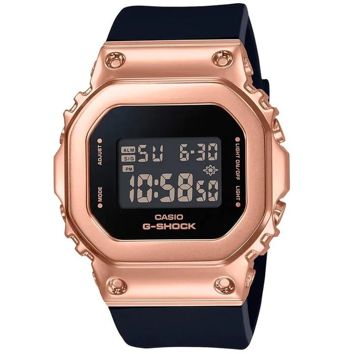 Casio G-Shock Analog-Digital Full with Black & Rose Gold Digital Dial Resin Black Strap Watch Unisex Fancy look premium quality GA-GMS5600SK-7