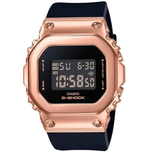 Casio G-Shock Analog-Digital Full with Black & Rose Gold Digital Dial Resin Black Strap Watch Unisex Fancy look premium quality GA-GMS5600SK-7