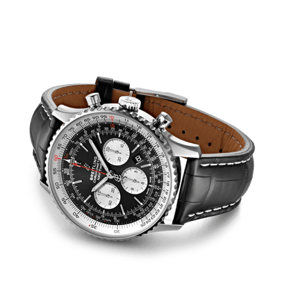 Breitling Men's AB012012-BB01 Navitimer Chronograph AB-BLACKBlack Leather Watch For Man