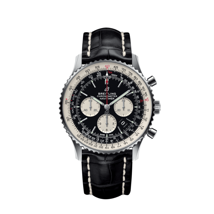 Breitling Men's AB012012-BB01 Navitimer Chronograph AB-BLACKBlack Leather Watch For Man