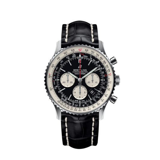 Breitling Men's AB012012-BB01 Navitimer Chronograph AB-BLACKBlack Leather Watch For Man