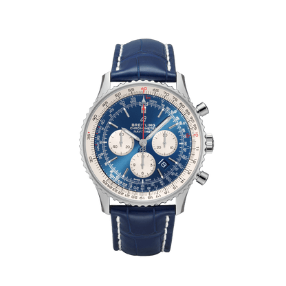 Breitling Men's AB012012-BB01 Navitimer Chronograph AB-BLUEBlue Leather Watch For Man