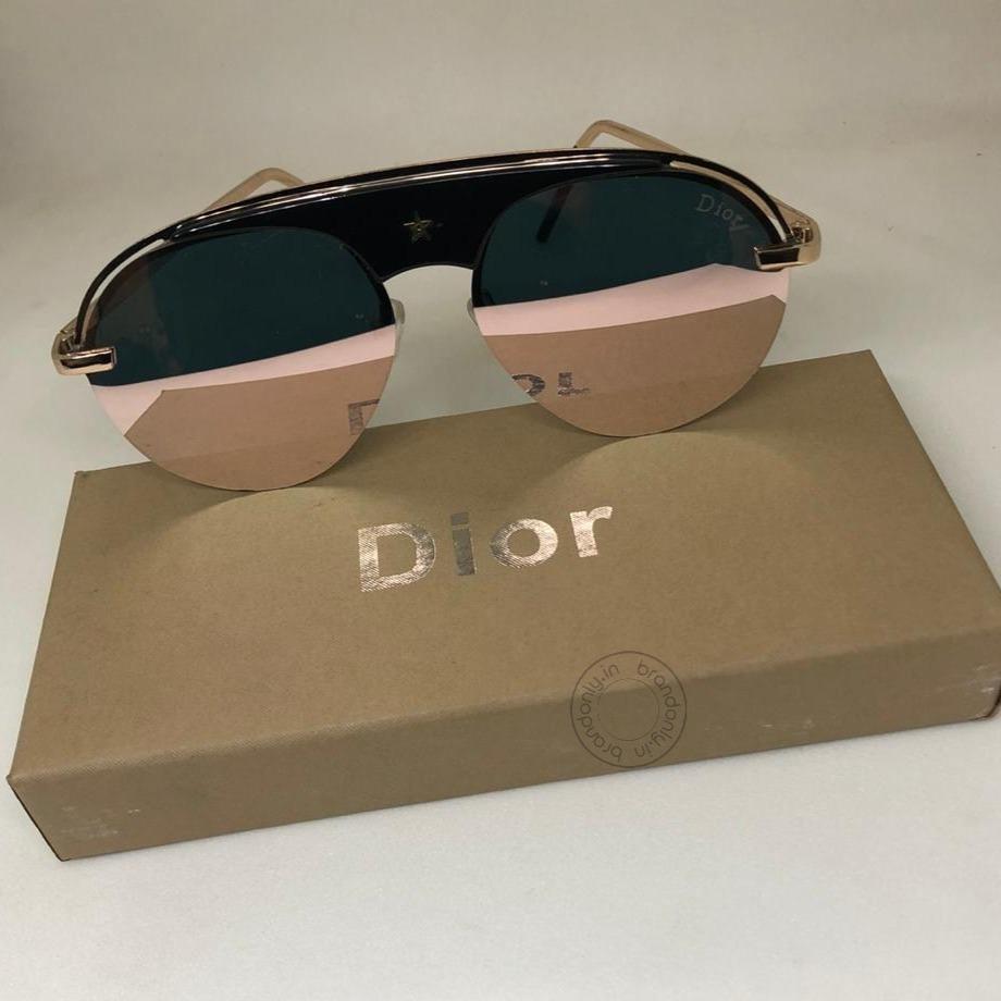 Dior Multi Color Glass Men's Women's Sunglass For Man Woman Or Girl Dr-510 Golden stick Frame Gift Sunglass