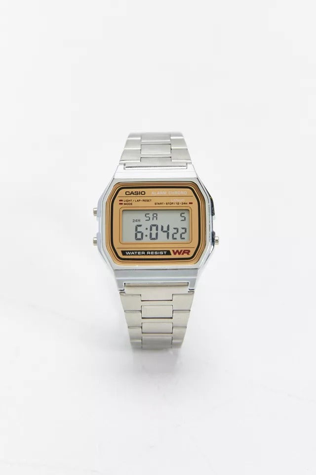 Casio Classic Digital Watch New Era VT-A169W Gold Dial And Stainless Steel Strap Watch Design Unisex Retro Vintage Melbourn Best digital Gift Ever