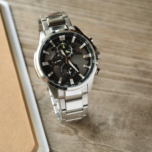 Casio Edifice Chronograph Black World Design Metal Men's Watch-best Gift 303D-1AVUDF