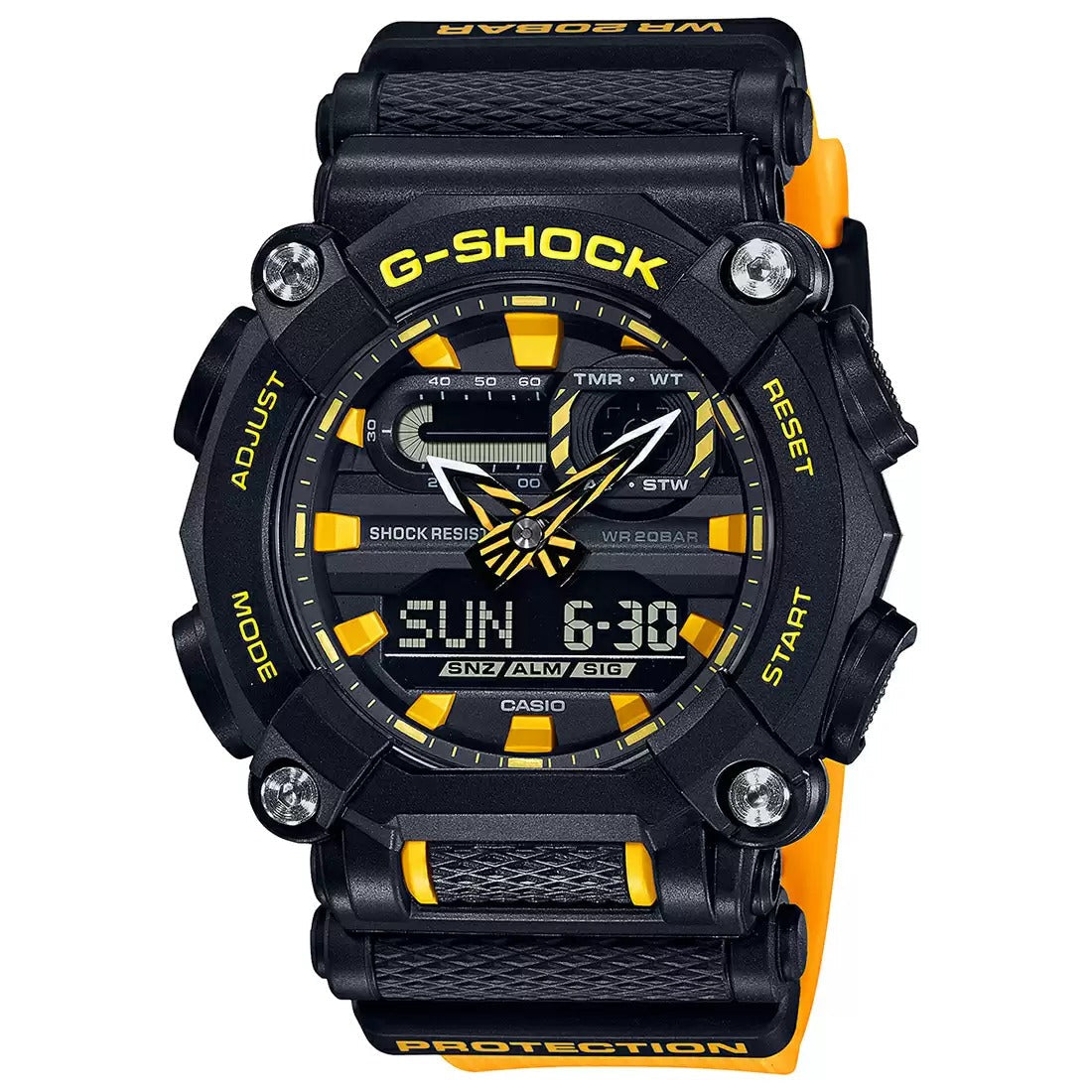 Casio G-Shock Analog top brand luxury set military Digital Watch Men GA900A-1A9ADR White Resin Band Men Sports 200mm Watch