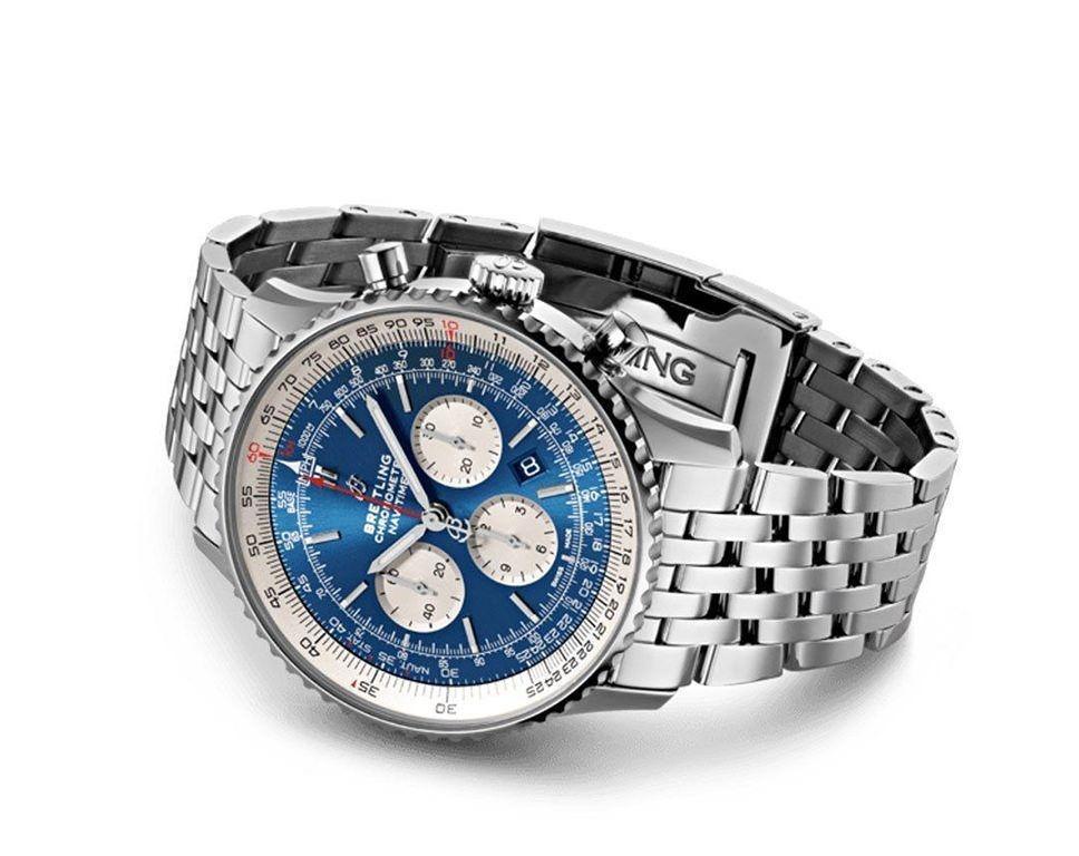 Breitling Navitimer 1 B01 Chronograph Blue Dial Man's Watch AB0127211C1A1 AB-0127