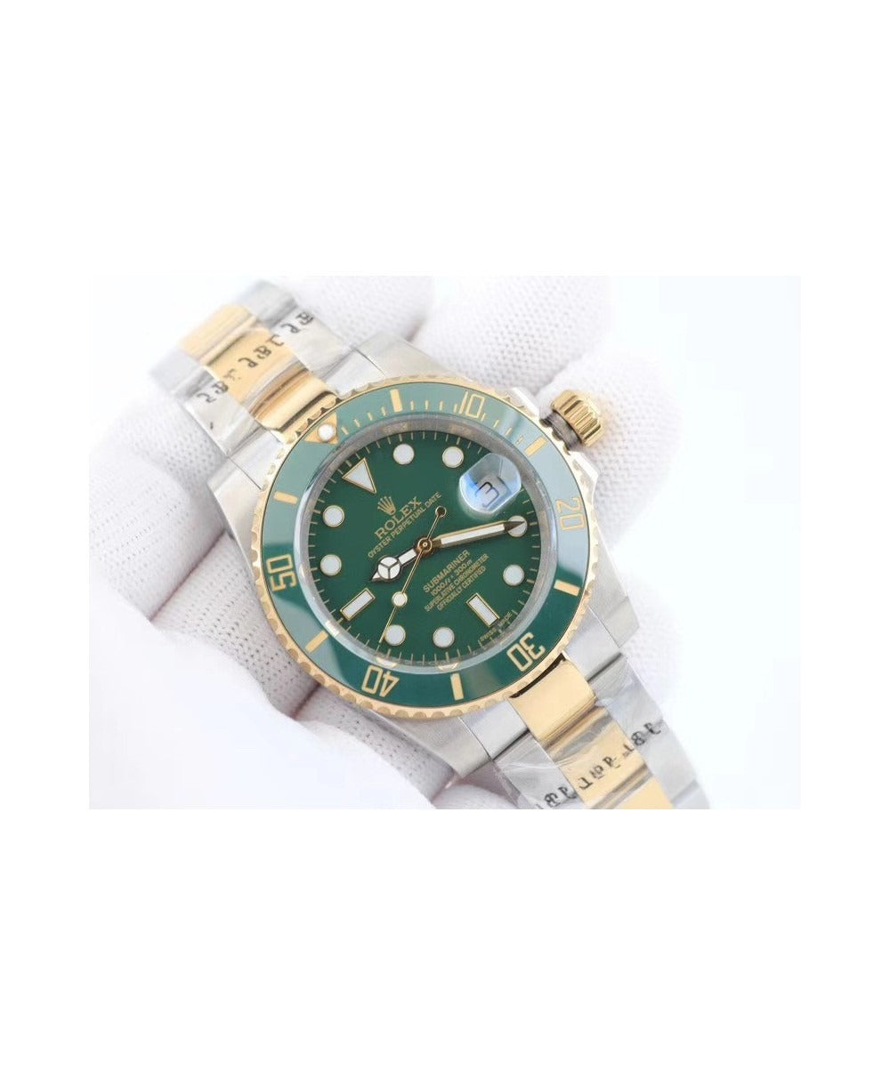 Rolex Submariner Automatic Green Color Dial Metal Men's Watch for Men Dual Tone RLX-116613LV