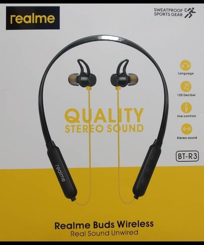 Realme Bluetooth Wireless Yellow Black Color Buds/Earphone For Smart Phone With Crystal Clear Sound M4-BY