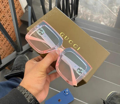 Gucci Black Transparent Sunglass for Man Women's or Girl GU-4578 Transparent Stick Frame Gift Sunglass