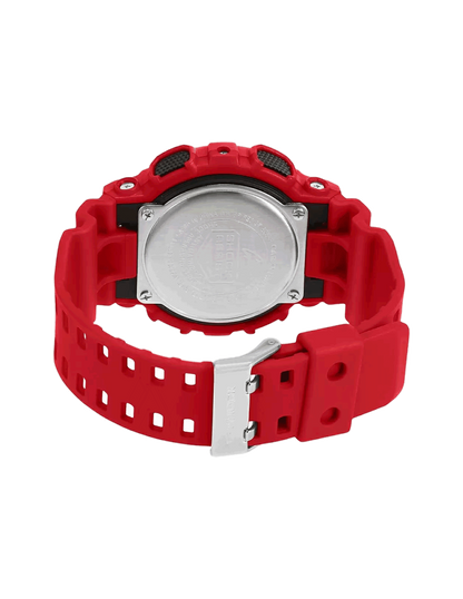 Casio G-Shock Analog-Digital Watch Latest Model With Amazing Features Red Belt And Black Digital Dial BTGA-100B-4A
