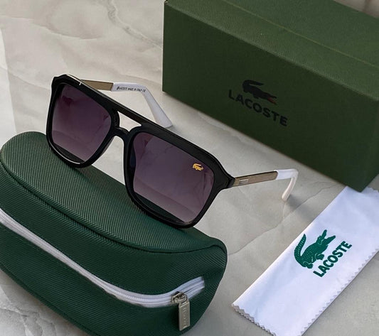 Lacoste Latest design Heavy Quality Sunglasses For Men's With White and Black Frame Combination LA-211