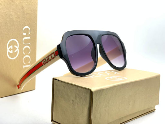 Gucci Branded Purple Color Glass Men's Women's Sunglass For Man Woman Or Girl Gu-743 Multi Color Stick Gift Sunglass