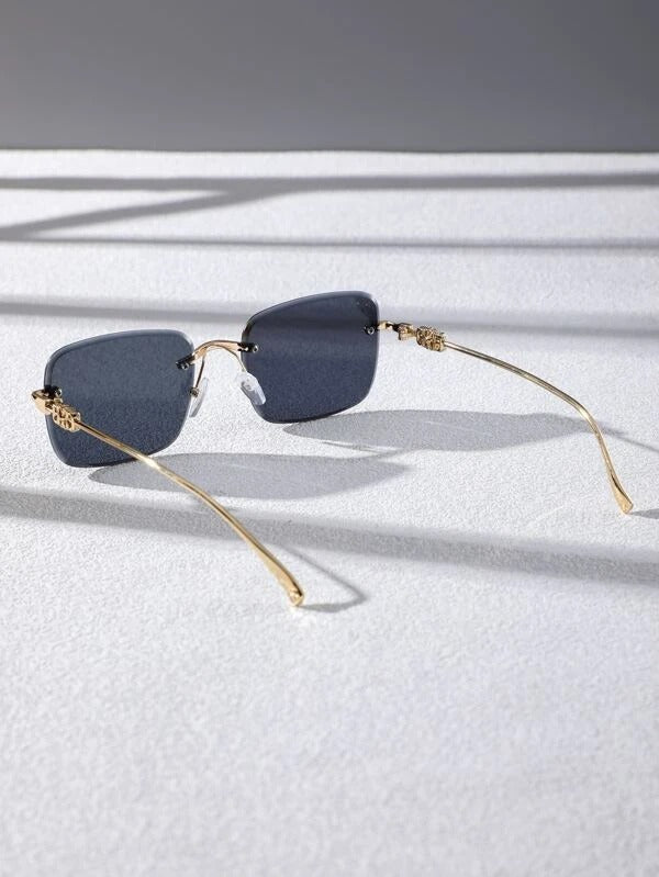 Cartier Rimless Sungalss With Black Lense With Black Stick CRTR-S-7089 Sunglass For Men's And Women's Or Girls