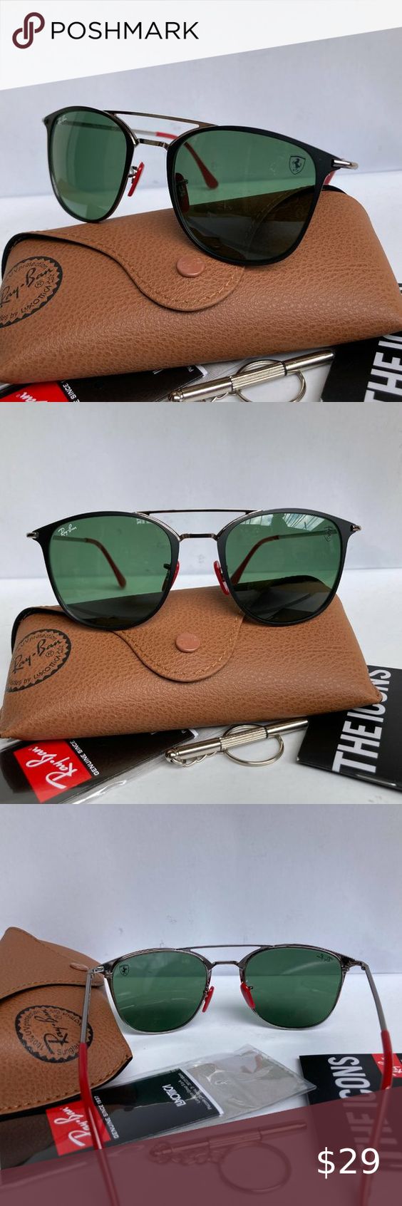 Rayban Marshal Green Lens And Black Frame Sunglassv New stylish Men's And Women's Sunglass Heavy Quality With Black Strap RB-2448NM