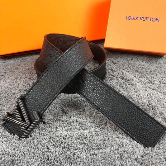 LV Belt Black Checks for Men or Women LV-1334