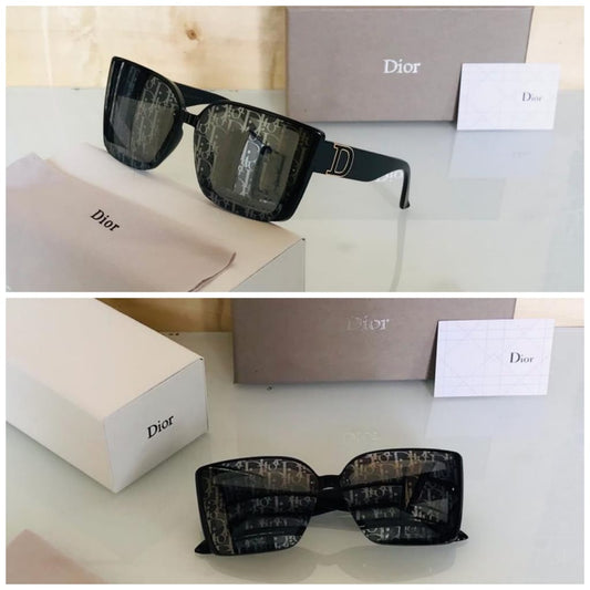 Dior Black Color lens with brand Printed Men's Sunglass for Man Woman or Girl DR-BLACK Black Stick Frame Gift Sunglass