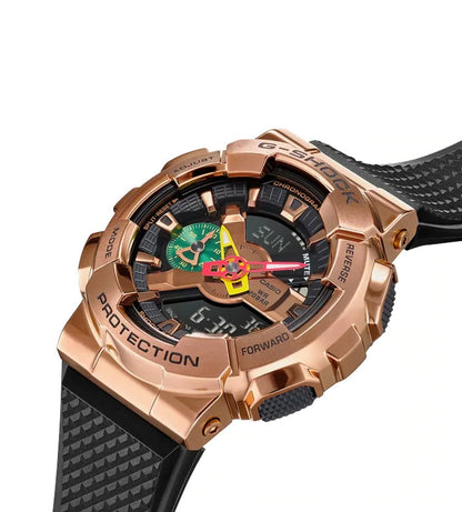 Casio G-Shock Analog-Digital Rui Hachimura Limited Edition Men's Watch Rose Gold Color Dial With Black Silicon Belt Men's Watch - GM-110RH-1A