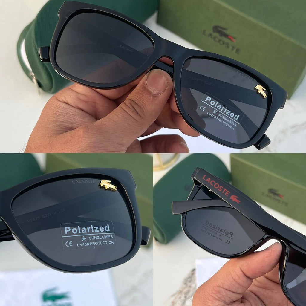 Lacoste Latest design Heavy Quality Sunglasses For Men's Black Frame LA-000