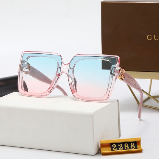 Gucci recutangular pink & blue multicolour Sunglass for Woman's or Girl GU-1117 pink Stick Frame Gift Sunglass