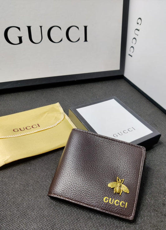 Gucci Leather Heavy Quality Latest Full Brown Plain Decent look wallet For Man GU-712