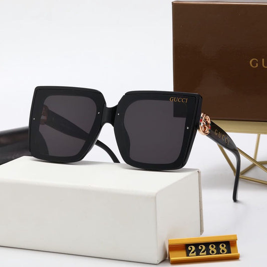 Gucci rectangular shiny black Sunglass for Man and Woman's or Girl GU-1120 Black Stick Frame Gift Sunglass