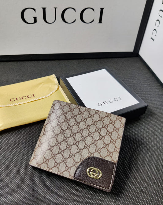 Gucci Leather Heavy Quality Full printed design Fancy look Wallet For Man GU-728