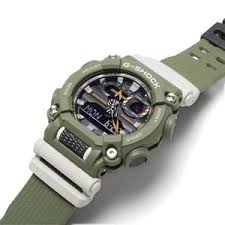 Casio G-Shock Analog-Digital Black Dial Men's Watch GA-900HC-3ADR Green Resin Band With Black Case Men Sports Watch