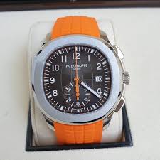 Patek Philippe Orange Strap Aquanaut 5968A Black-grey Gradient Dial Best Gift for Gentlemen's