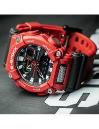 Casio G-Shock Digital Analog Red Belt Watch For Men's GA-900-4A Black & Red Color Dial Day And Date Stylist Gift Watch GA-900-4A