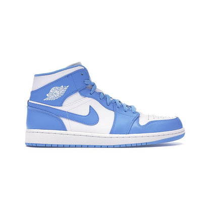 Air Jordan 1 Mid University Blue-White Basketball Shoes For Man And Boys 554724-106