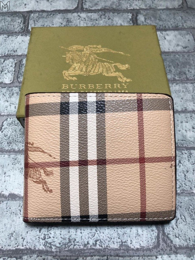 Burberry Multi color Men's Wallet for Man BB-W-04 Design Leather Gift Wallet