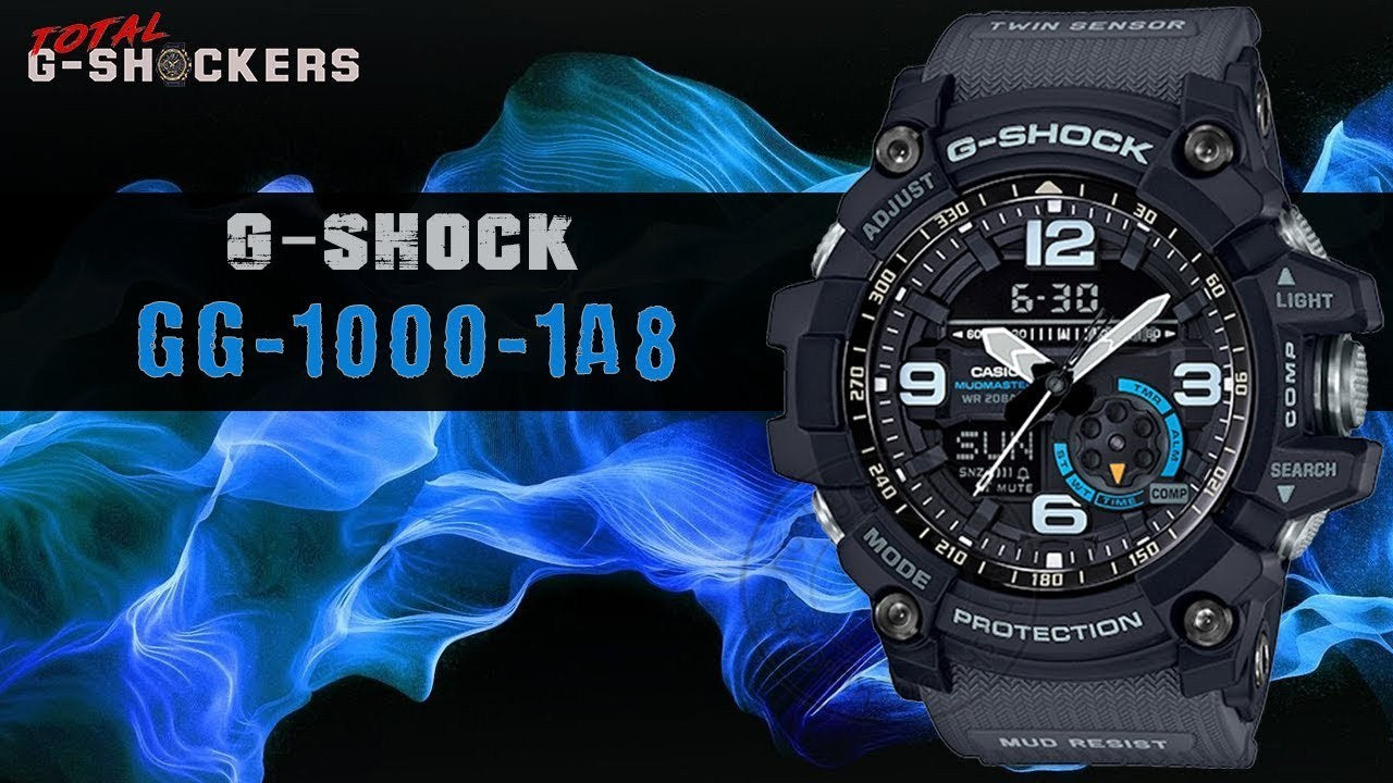Casio G-Shock Analog Digital Grey Belt Men's Watch For Man GA-1000-1A8 Mud-Resist Multi Color Dial Day And Date Gift Watch Gshock