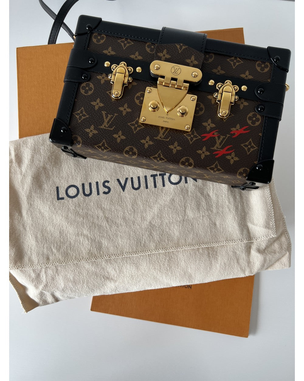LOUIS VUITTON Petite Malle Canvas Small Size Brown Color Bag LV-1934-WBG