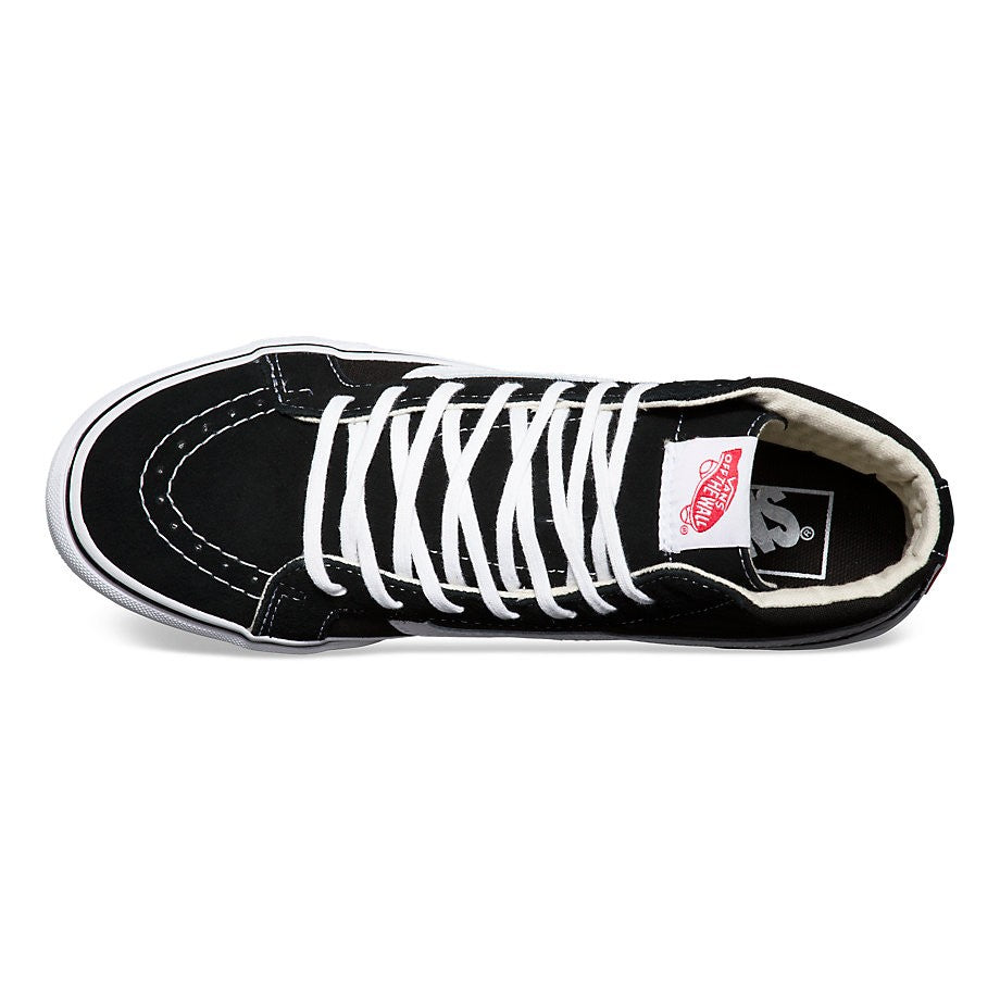 Vans Unisex Sk8-Hi Leather Sneakers Black/White For Men's Or Women's