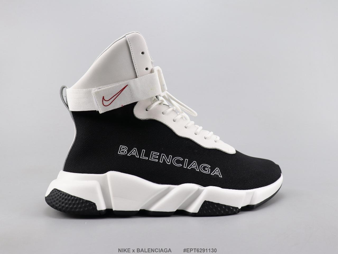 Nike Air Balenciaga High Top White Black Shoe - Balenciaga-Speed-Train ...